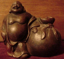 Hotei, God of Contentment and Happiness (the Laughing Buddha).  © Mark Schumacher, 1995-2004.  www.onmarkproductions.com